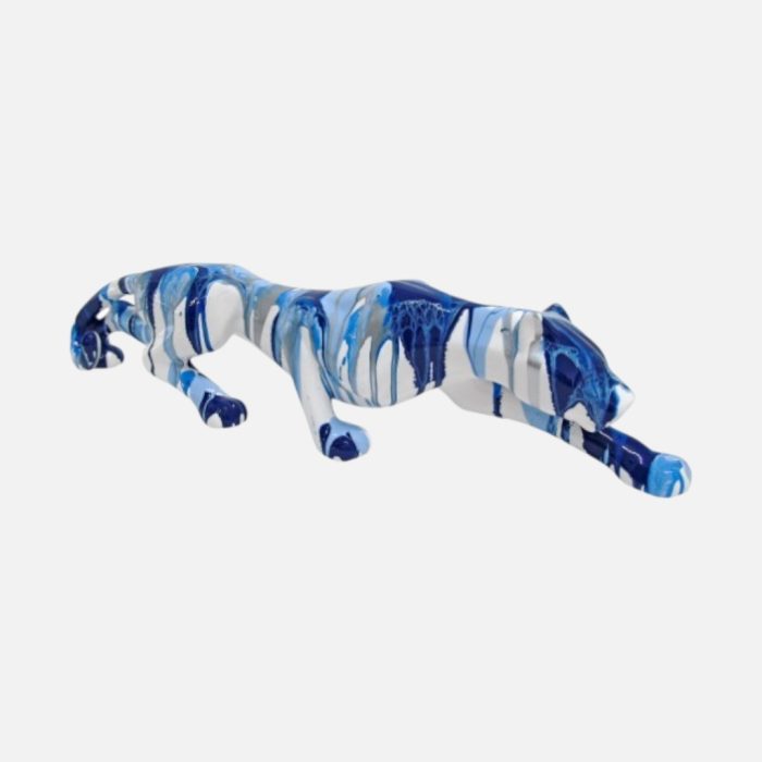 Pantera grande pintada 72x11x17 cm - Azul