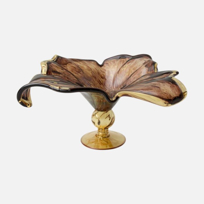 Taça de vidro "Giglio" cor castanho 39 cm